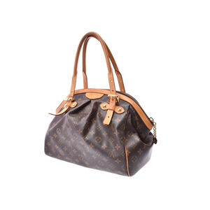 Louis Vuitton Leather Tivoli Brown Bag Monogram